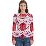 Cute Gift Boxes Women s Cut Out Long Sleeve T-Shirt