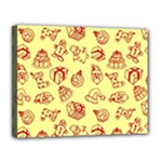 Bw Christmas Icons   Canvas 14  x 11  (Stretched)