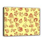 Bw Christmas Icons   Canvas 16  x 12  (Stretched)