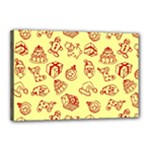 Bw Christmas Icons   Canvas 18  x 12  (Stretched)