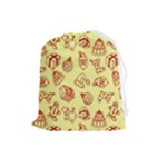 Bw Christmas Icons   Drawstring Pouch (Large)