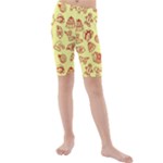 Bw Christmas Icons   Kids  Mid Length Swim Shorts