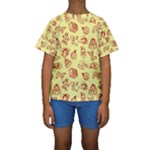 Bw Christmas Icons   Kids  Short Sleeve Swimwear
