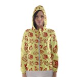 Bw Christmas Icons   Women s Hooded Windbreaker