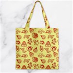 Bw Christmas Icons   Zipper Grocery Tote Bag