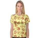Bw Christmas Icons   V-Neck Sport Mesh T-Shirt