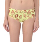 Bw Christmas Icons   Mid-Waist Bikini Bottoms