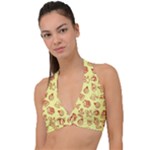 Bw Christmas Icons   Halter Plunge Bikini Top