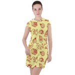 Bw Christmas Icons   Drawstring Hooded Dress