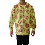 Bw Christmas Icons   Kids  Hooded Windbreaker