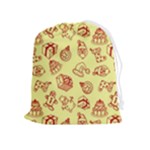 Bw Christmas Icons   Drawstring Pouch (XL)