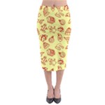 Bw Christmas Icons   Midi Pencil Skirt