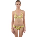 Bw Christmas Icons   Wrap Around Bikini Set