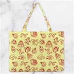 Bw Christmas Icons   Zipper Medium Tote Bag