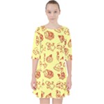Bw Christmas Icons   Quarter Sleeve Pocket Dress