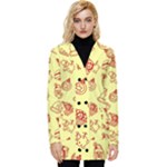 Bw Christmas Icons   Button Up Hooded Coat 