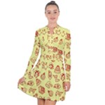 Bw Christmas Icons   Long Sleeve Panel Dress