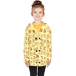 Bw Christmas Icons   Kids  Double Breasted Button Coat