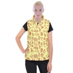 Bw Christmas Icons   Women s Button Up Vest