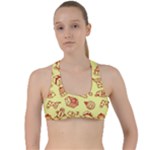 Bw Christmas Icons   Criss Cross Racerback Sports Bra