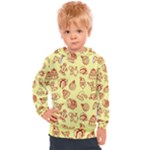 Bw Christmas Icons   Kids  Hooded Pullover