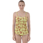 Bw Christmas Icons   Twist Front Tankini Set