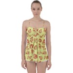 Bw Christmas Icons   Babydoll Tankini Top
