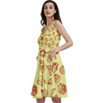 Bw Christmas Icons   Sleeveless V-Neck Skater Dress with Pockets