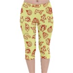 Bw Christmas Icons   Velvet Capri Leggings 