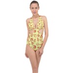 Bw Christmas Icons   Halter Front Plunge Swimsuit