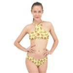 Bw Christmas Icons   High Neck Bikini Set