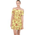 Bw Christmas Icons   Off Shoulder Chiffon Dress