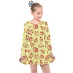 Bw Christmas Icons   Kids  Long Sleeve Dress