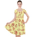 Bw Christmas Icons   Cap Sleeve Midi Dress