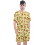Bw Christmas Icons   Men s Mesh T-Shirt and Shorts Set