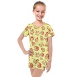 Bw Christmas Icons   Kids  Mesh T-Shirt and Shorts Set