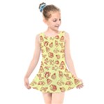 Bw Christmas Icons   Kids  Skater Dress Swimsuit