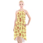 Bw Christmas Icons   High-Low Halter Chiffon Dress 