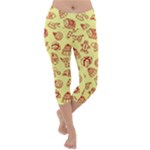Bw Christmas Icons   Lightweight Velour Capri Yoga Leggings