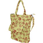 Bw Christmas Icons   Shoulder Tote Bag