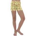 Bw Christmas Icons   Kids  Lightweight Velour Yoga Shorts