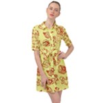 Bw Christmas Icons   Belted Shirt Dress