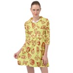 Bw Christmas Icons   Mini Skater Shirt Dress