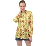 Bw Christmas Icons   Long Sleeve Satin Shirt
