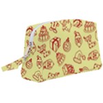 Bw Christmas Icons   Wristlet Pouch Bag (Large)