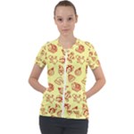 Bw Christmas Icons   Short Sleeve Zip Up Jacket