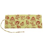 Bw Christmas Icons   Roll Up Canvas Pencil Holder (S)