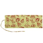 Bw Christmas Icons   Roll Up Canvas Pencil Holder (M)
