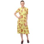 Bw Christmas Icons   Keyhole Neckline Chiffon Dress