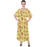 Bw Christmas Icons   V-Neck Boho Style Maxi Dress